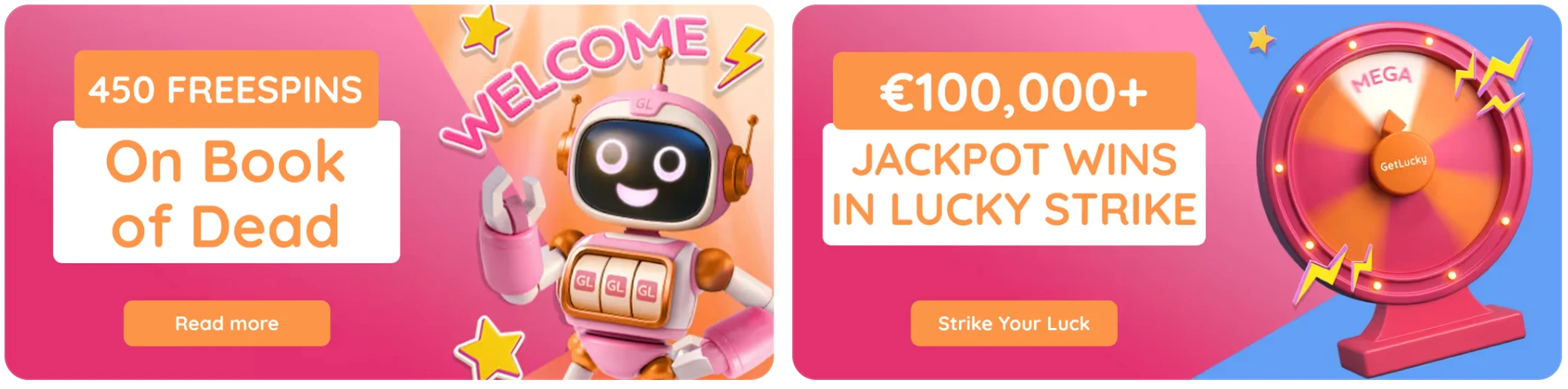 Getlucky Casino kampanjebanner